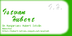 istvan hubert business card
